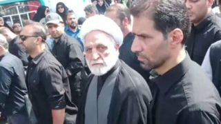 حضور رئیس قوه قضائیه در مراسم تشییع پیکر شهدای اقتدار