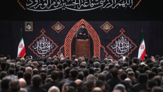 مراسم عزاداری شب تاسوعای حسینی‌ در حسینیه امام خمینی (ره) برگزار شد