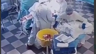 تصاویری از وقوع زلزله در لحظه جراحی در یک اتاق عمل در روسیه