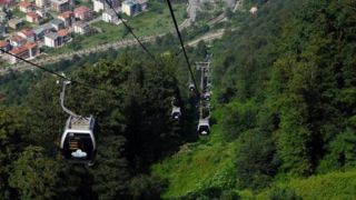 لحظه هولناک قطع شدن برق تله کابین نمک آبرود