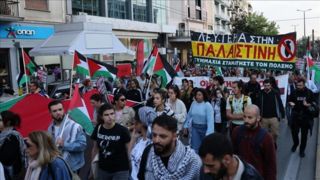 اعتراض هزاران نفر در یونان علیه نسلکشی در غزه اعتراض هزاران نفر در یونان علیه نسلکشی در غزه