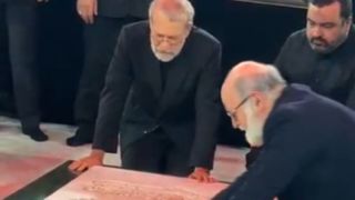 حضور لاریجانی بر مزار سیدحسن نصرالله