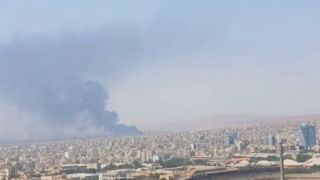 اولین تصاویر از آتش سوزی در نزدیکی فرودگاه تبریز اولین تصاویر از آتش سوزی در نزدیکی فرودگاه تبریز