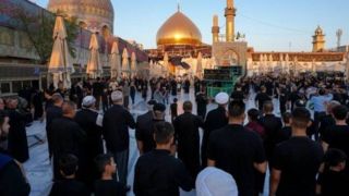 دستههای عزاداری روز ۲۸ صفر در سامرا دستههای عزاداری روز ۲۸ صفر در سامرا