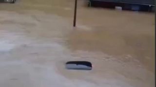 جاری شدن سیل در استان کاگوشیما ژاپن