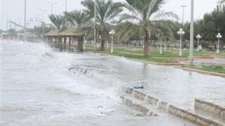 تصاویری جالب از بارش بسیار شدید باران در بندرعباس