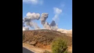 تصاویری از لحظه حمله هوایی به جنوب لبنان