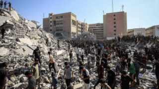 ویرانه‌های غزه در جریان حملات گسترده اخیر اشغالگران