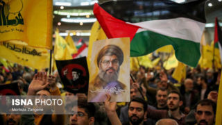 حضور یک شخصیت مهم ایرانی در مراسم سالگرد عروج شهید نصرالله