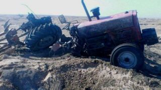 تراکتور جان زن ۷۲ ساله را گرفت