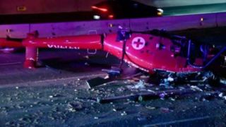 سقوط بالگرد اورژانس در کالیفرنیا