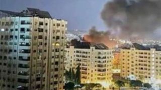 انفجار بمب های صوتی نزدیک حرم حضرت زینب (س) انفجار بمب های صوتی نزدیک حرم حضرت زینب (س)