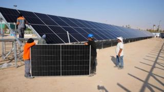 آغاز نصب پنل‌های خورشیدی در نیروگاه ۱۵.۲ مگاواتی شرکت پالایش گاز بیدبلند خلیج‌فارس