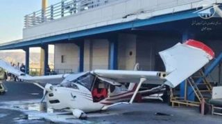 خروج هواپیمای آموزشی از باند در فرودگاه تبریز خروج هواپیمای آموزشی از باند در فرودگاه تبریز