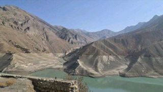 نمایی از وضعیت تراز آب سد کرج نمایی از وضعیت تراز آب سد کرج