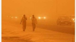 طوفان شدید گرد و غبار در مرز عراق و سوریه طوفان شدید گرد و غبار در مرز عراق و سوریه