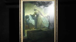 تابلوی «وداع آخر» به مناسبت شهادت دختر نبی(ص) رونمایی شد