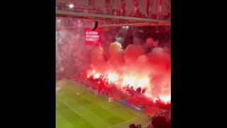 تصاویری از هولناک ترین آتش بازی در استادیوم