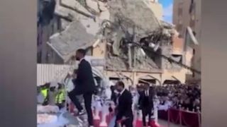 مراسم عروسی جمعی فلسطینی‌ها در میان آوار