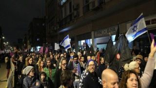 تظاهرات صهیونیست‌ها برای عدم عفو نتانیاهو