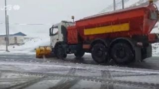 جاده کندوان سفید پوش شد