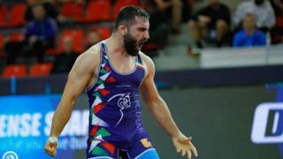 مبارزه دشوار حسن یزدانی در فینال مقابل نفر سوم جهان  مجتبی گلیج، حریف حسن یزدانی در فینال لیگ برتر کشتی آزاد