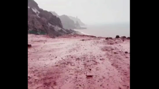 بارش نعمت الهی روی خاک سرخ هرمز