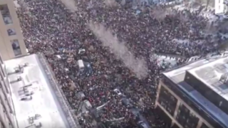 تصاویر هوایی از حضور گسترده معترضان در ایالت مینه‌سوتا