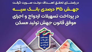 جهش ۳۵ درصدی بانک سپه در پرداخت تسهیلات ازدواج و اجرای موفق قانون جهش تولید مسکن