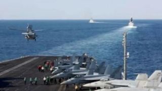 ویدیویی که سنتکام دقایقی پیش از ناو آبراهام لینکلن پخش کرد