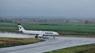 تیک آف زیبای ایرباس ۳۳۰ از فرودگاه بارانی ایران