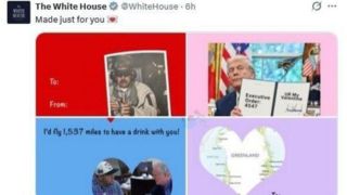 کاخ سفید کارت ولنتاینی با تصویری از گرینلند و مادورو منتشر کرد