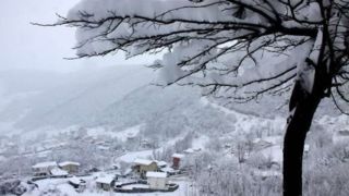 گردنه حیران و اردبیل پوشیده از برف