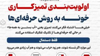 اولویت‌بندی تمیزکاری خونه به روش حرفه‌ای‌ها 