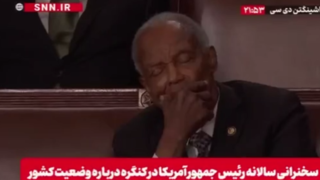 چرت زدن نماینده کنگره آمریکا هنگام سخنرانی  ترامپ از دستاوردهای دولتش