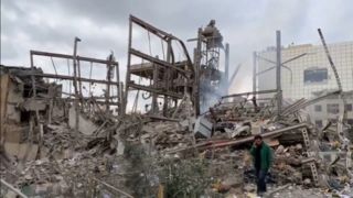 حجم تخریب در میدان نیلوفر تهران