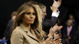 ادعای وقیحانه ملانیا ترامپ همزمان با تشییع پیکرهای کودکان مینابی