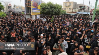 مراسم تشییع پیکر پاک دانش‌آموزان شهید - میناب