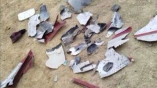 انهدام پهپاد آمریکایی صهیونیستی توسط پدافند هوایی ارتش در هرمزگان