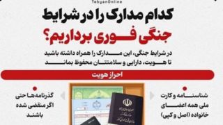 کدام مدارک را در شرایط جنگی فوری برداریم؟ کدام مدارک را در شرایط جنگی فوری برداریم؟