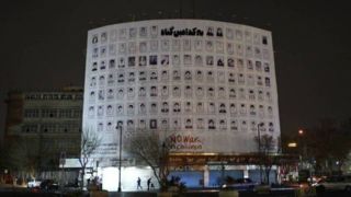 دیوارنگاره میدان راه‌آهن با تصویر فرشتگان مینابی رونمایی شد