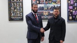 زلنسکی در دمشق با جولانی دیدار کرد/ گفت و گوی دو عروسک خیمه‌شب‌بازی با یکدیگر