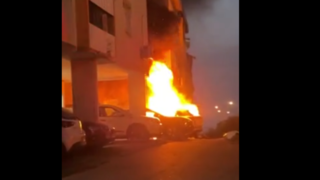  آتش‌سوزی در حیفا در پی اصابت موشک بارشی