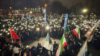 راهپیمایی خودرویی ترکیه در حمایت از ایران