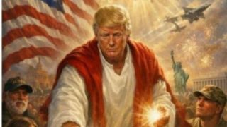 ترامپ خود را در قامت مسیح (ع) تصویر کرد