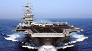 ناو آیزنهاور آمریکا دچار آتش سوزی شد