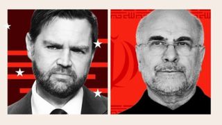 تصویری از دست دادن قالیباف و ونس!؛ ماجرا چیست؟