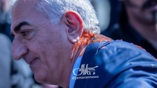 حمله به رضا پهلوی با سس گوجه فرنگی