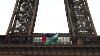 بازداشت ۶ نفر پس از برافراشتن پرچم فلسطین بر بالای برج ایفل فرانسه بازداشت ۶ نفر پس از برافراشتن پرچم فلسطین بر بالای برج ایفل فرانسه