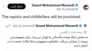 مرندی: صهیونیستها مجازات خواهند شد مرندی: صهیونیستها مجازات خواهند شد